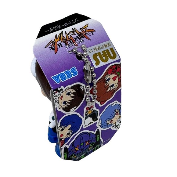 Retro Sega Arcade Japan Neon Genesis Evangelion Keychain Chibi Figure - Picture 4 of 5